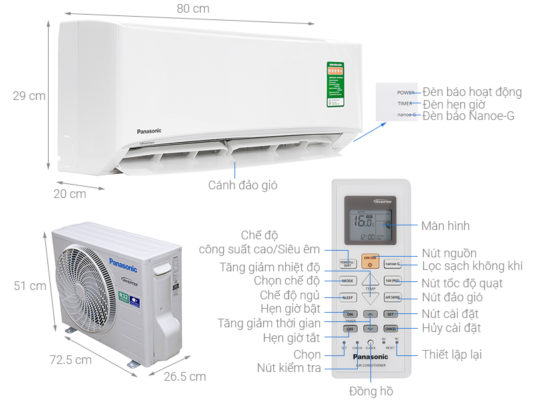 Điều hòa Panasonic Inverter 2 Chiều YZ9UKH 0325232823